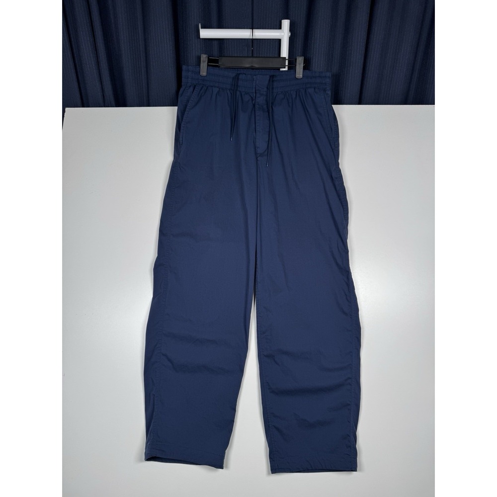 LULUELMON Men's Wide Leg Chino Pants Drawstring Navy Blue - Men's Large
